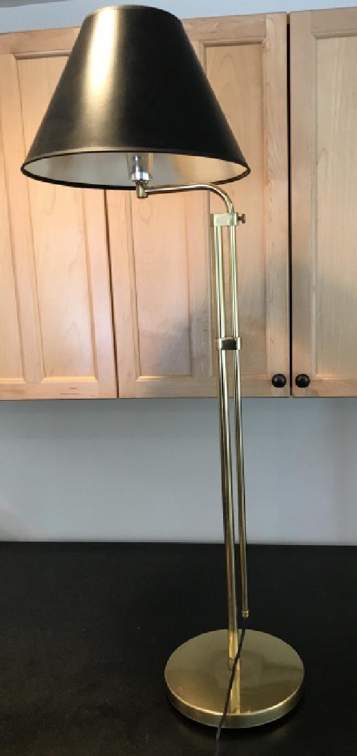Adjustable Height Gilt Brass Floor Lamp (1 of 3)