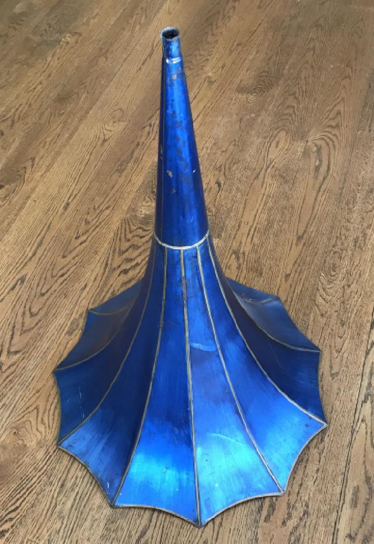 Antique Trumpet Form Phonograph Victrola Horn: Antique Trumpet Form Phonograph Victrola Horn. Measures 30 x 22 inches. From a New Canaan, Connecticut designer decorated estate.