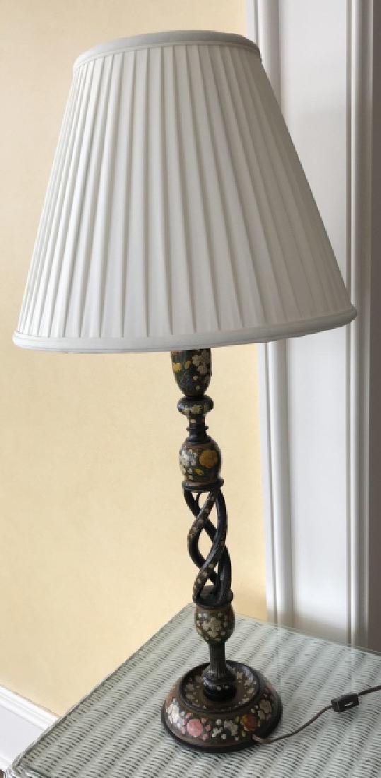 Hand Painted Barley Twist Design Table Lamp (1 of 3)