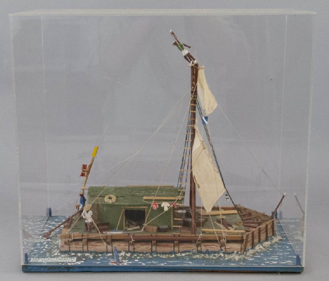 American Folk Art Model Ship in Display Case (1 of 10)