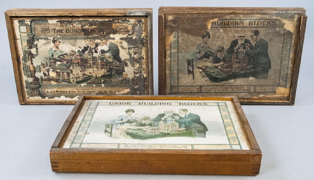 Three Antique German Boxed Toy Sets of Blocks (1 of 10)