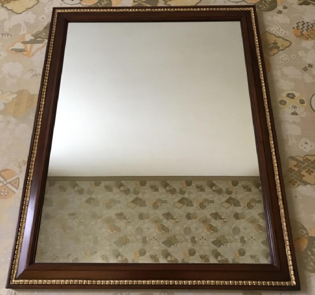 Mahogany & Gold Leaf Carved Frame Wall Mirror (1 of 1)