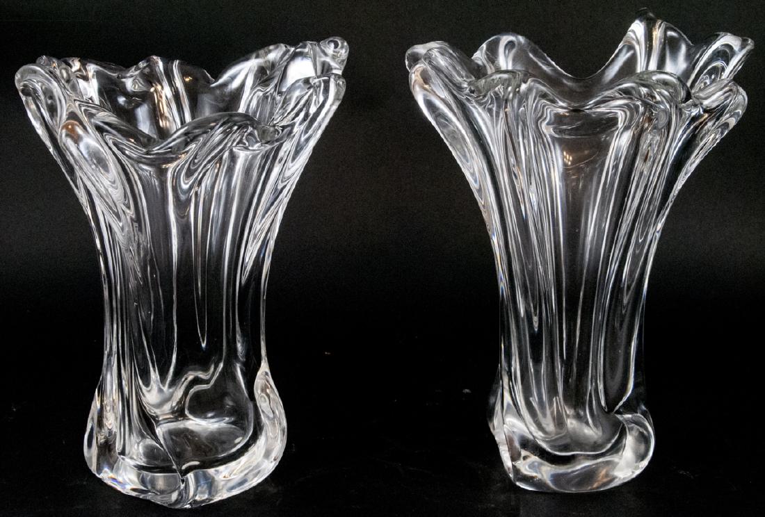Pair of French Art Glass Free Form Vases (1 of 7)