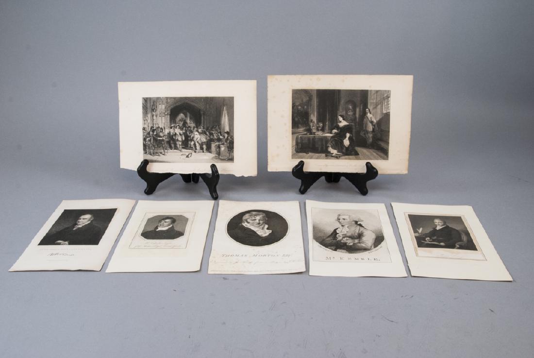 Collection of Antique 19th C Prints / Engravings: Collection of Antique 19th C Prints / Engravings. Including Sir Benjamin Hobhouse,Charles Taylor of the Royal Covent Gardens, Thomas Morton Esquire, Mr Kemble, James Corry, Col. Pride war / soldier sc