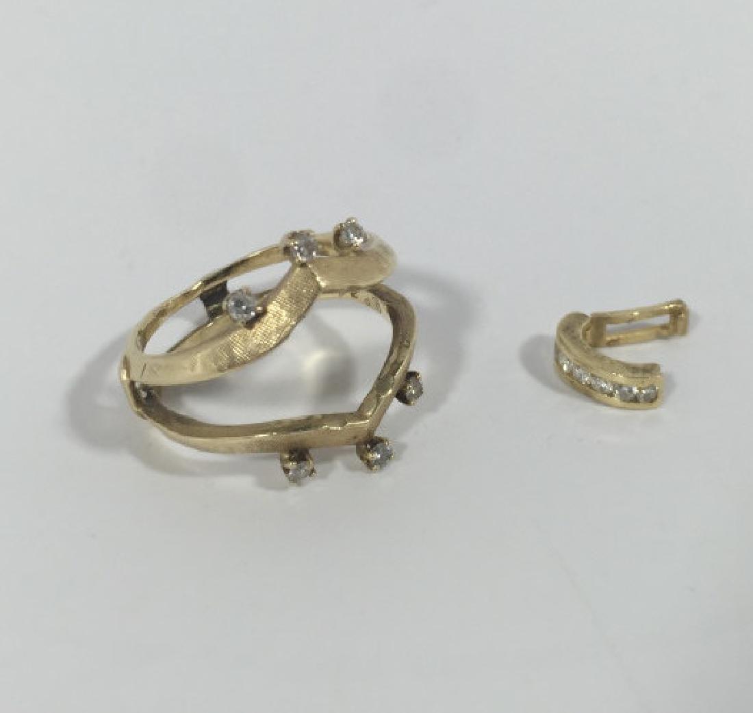 Estate 14kt Diamond Ring Jacket & Necklace Slide (1 of 5)