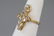 Estate 15kt Yellow Gold Lasque Cut Diamond Ring - 2