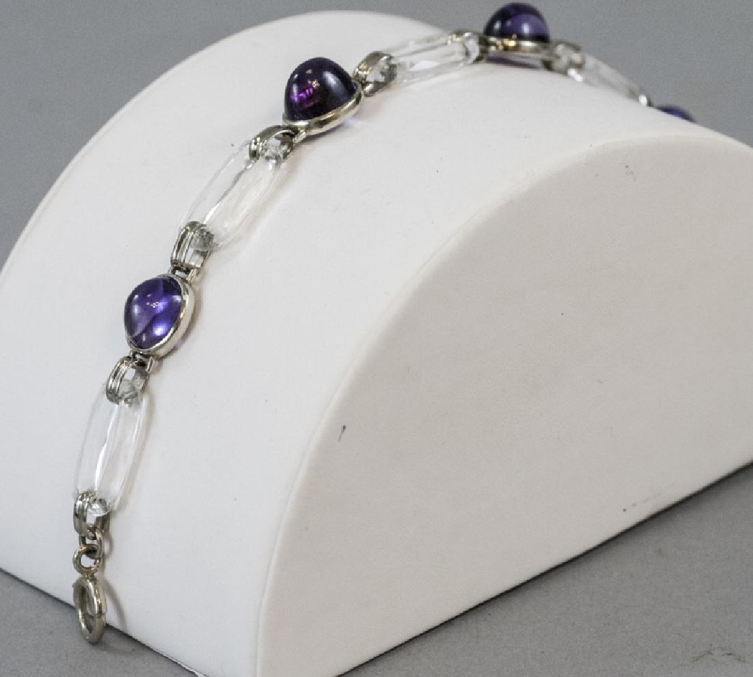 Antique Art Deco Rock Crystal & Amethyst Bracelet (1 of 4)