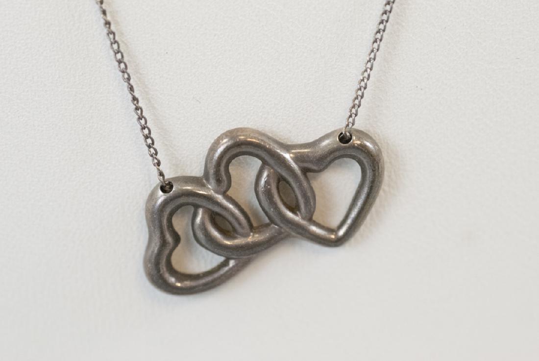 Tiffany & Co Sterling Silver Triple Heart Necklace (1 of 4)