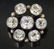 Antique 9kt Yellow Gold & Paste Cluster Brooch