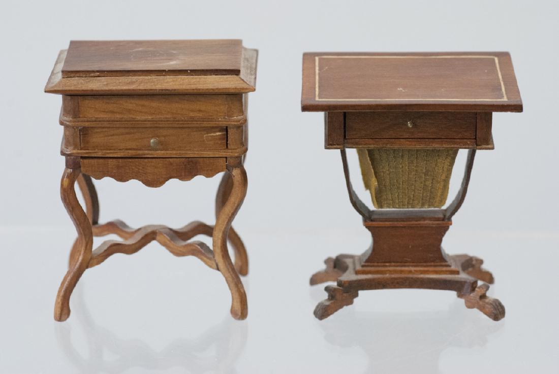 Two Artisan Handmade Dollhouse Side Tables (1 of 4)