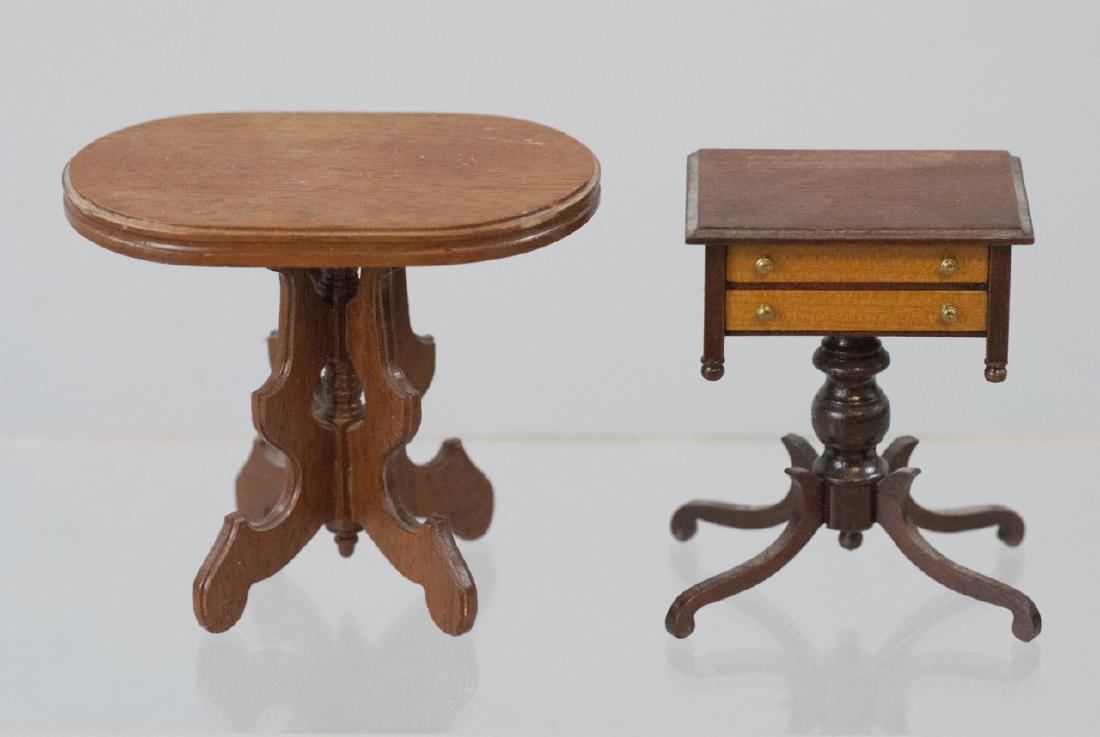 Two Artisan Handmade Dollhouse Side Tables (1 of 5)
