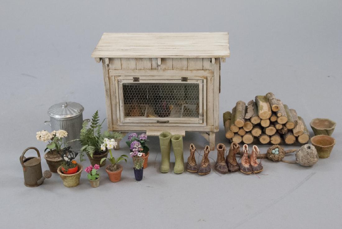 Dollhouse Miniature Artisan Handmade Garden Items (1 of 5)