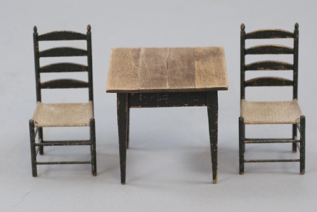 Dollhouse Artisan Handmade Kitchen Table & Chairs (1 of 8)