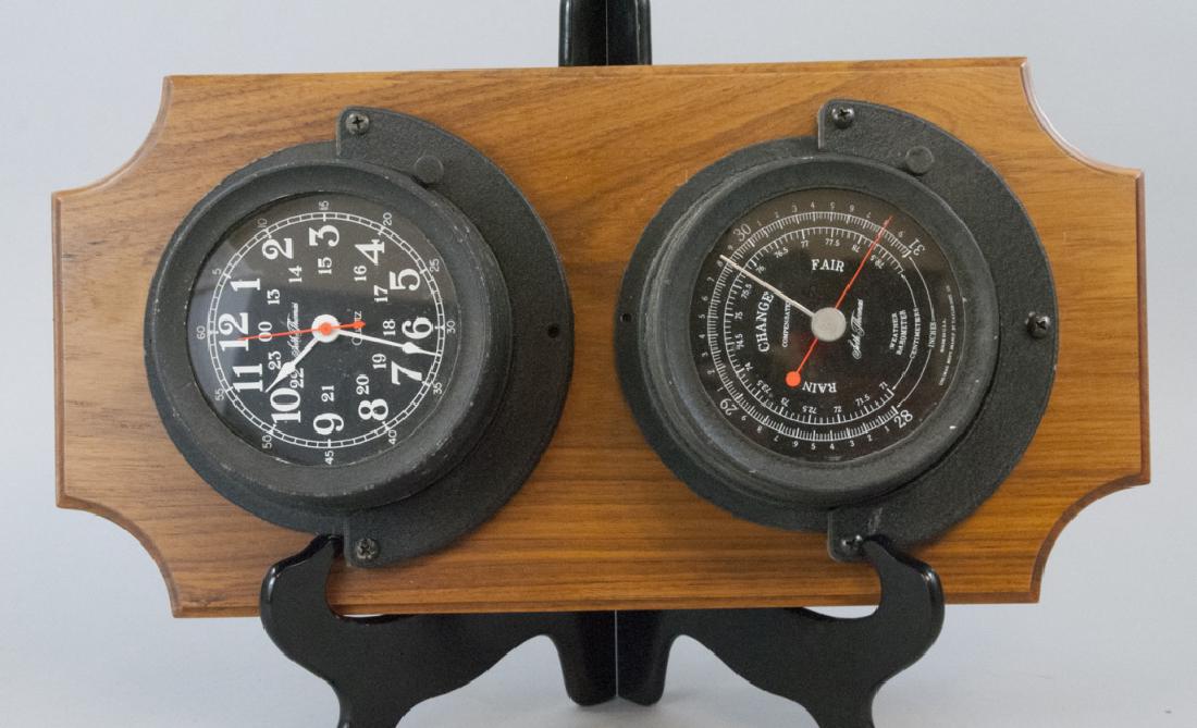 Seth Thomas Nautical Clock & Barometer Wall Plaque