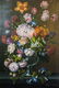 Oil on Canvas, Floral Still Life, Painting Signed - 4