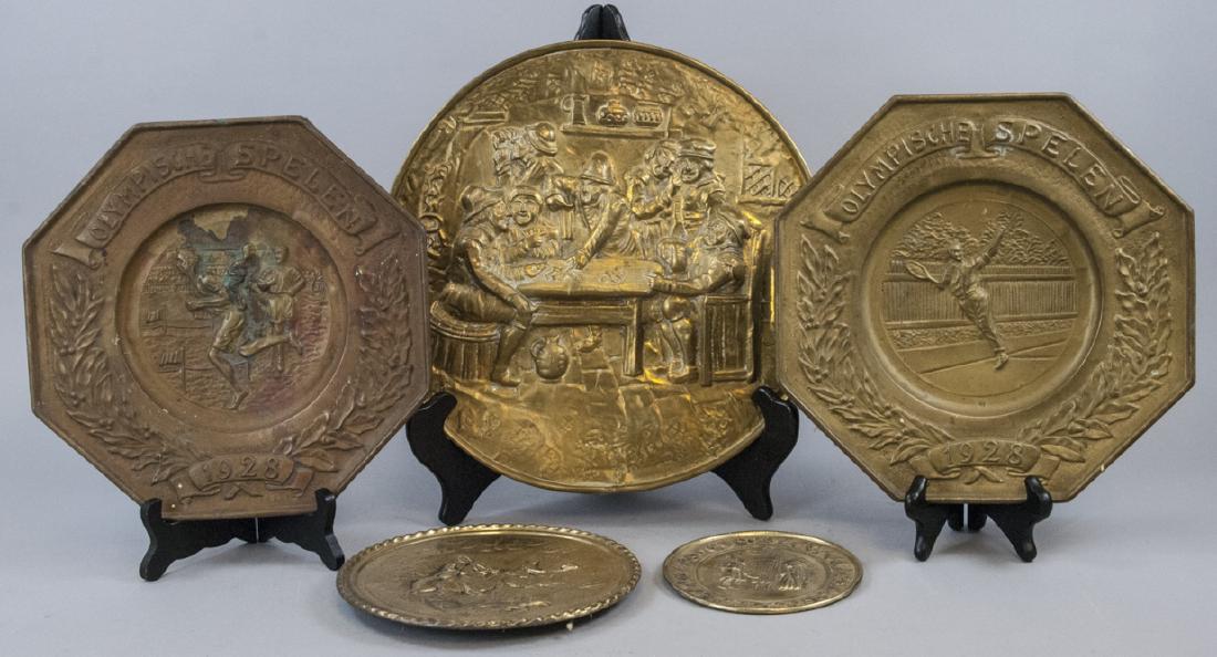 Collection of Vintage Brass Embossed Plaques (1 of 9)