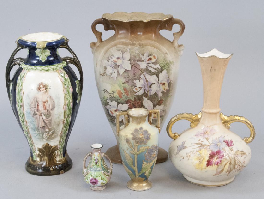 Lot of Antique  Amphora Porcelain Vases (1 of 4)