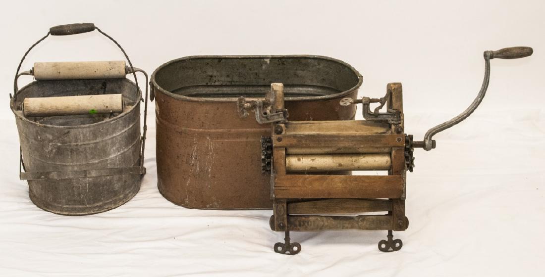 Antique Clothing Wringers & Copper Boiler Tub (1 of 4)