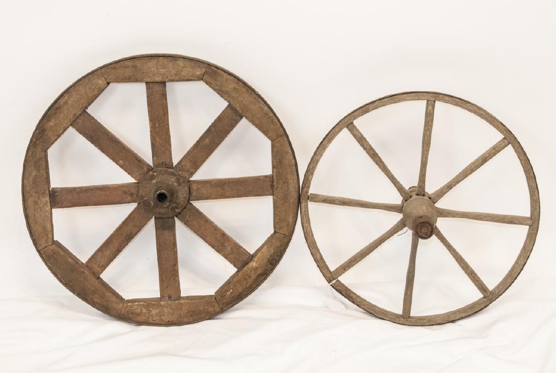 Pair Antique Wagon Stage Coach Wheels (1 of 3)