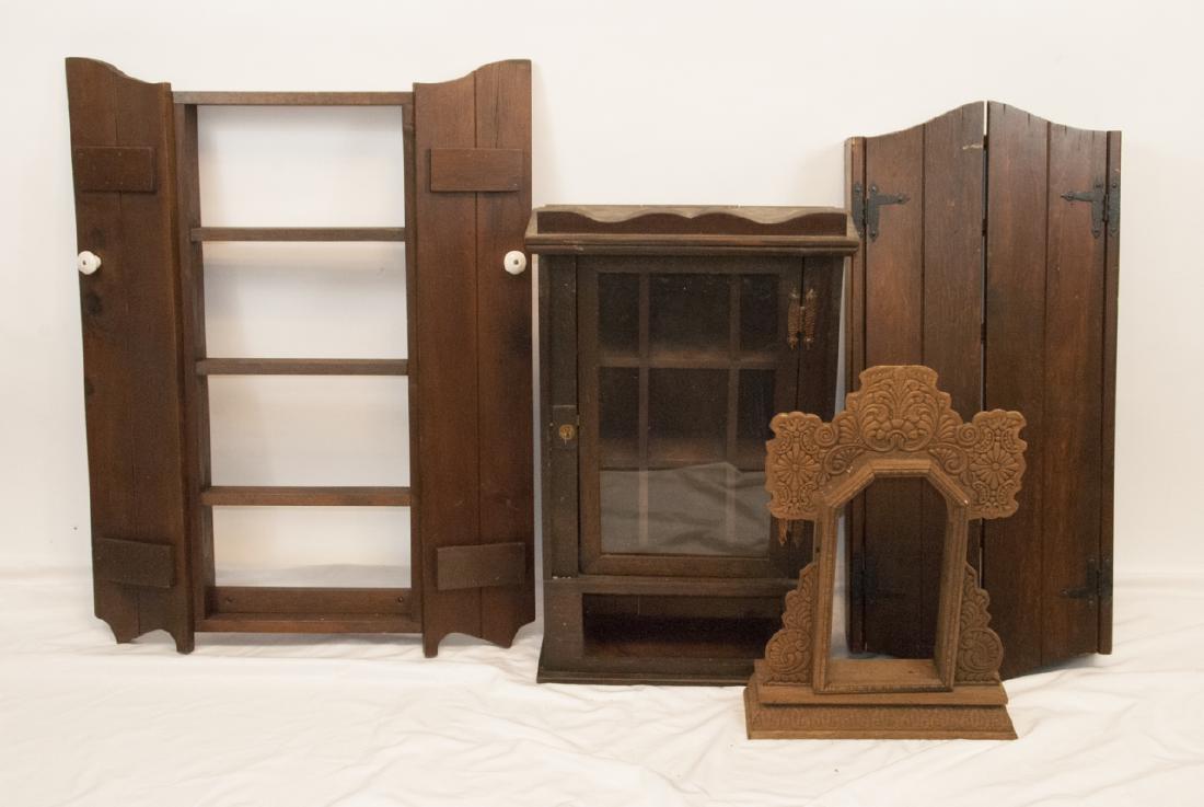 Lot of Antique Primitive Wall Storage Cabinets (1 of 5)