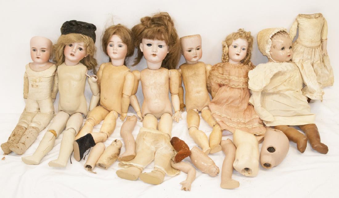 Lot  Antique Large Doll & Doll Parts (1 of 8)