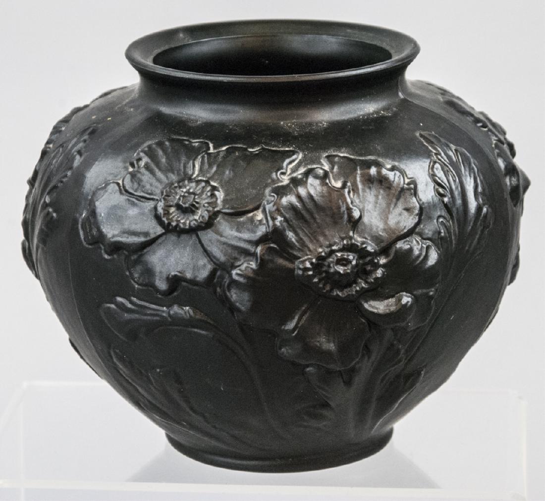 Antique Tiffin Poppy Black Amethyst  Vase (1 of 3)