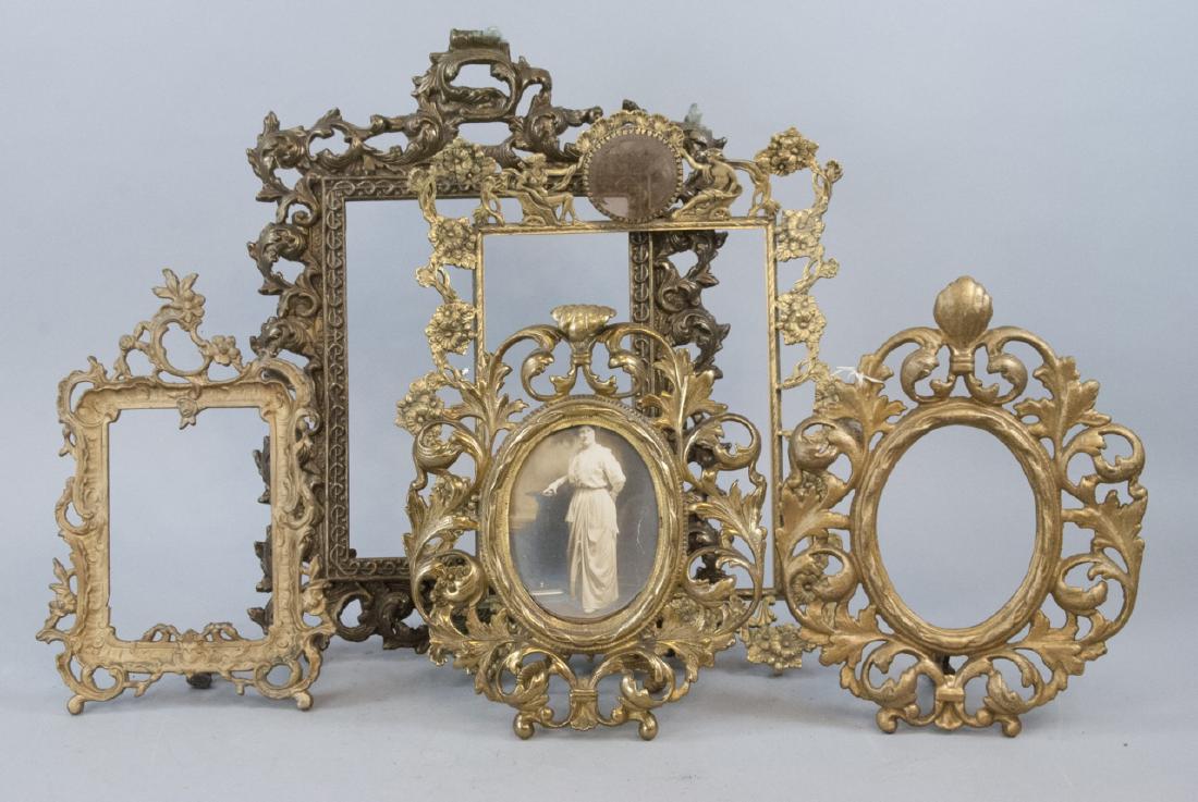 5 Antique Baroque Rococo Bronze Picture Frames (1 of 5)