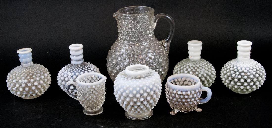 Assorted Lot Of Clear Hobnail Vintage Glass Items (1 of 6)