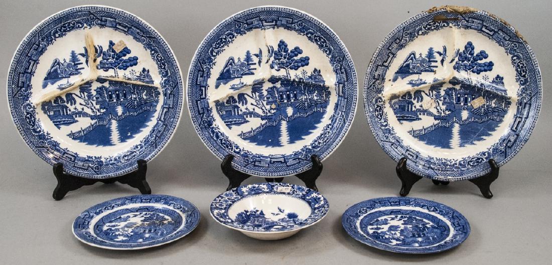 Antique & Vintage English Willow Ware Dishes (1 of 9)