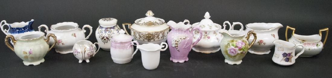 Lot Antique Porcelain Creamer & Sugar Containers (1 of 7)