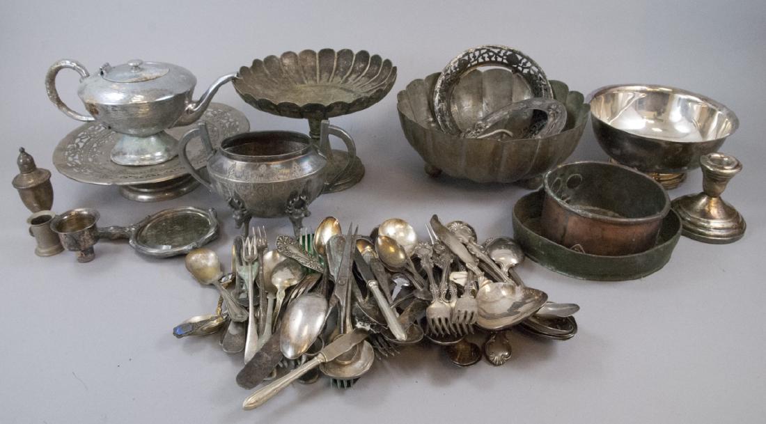 Lot Mixed Silver Plate & Mixed Metal Antique Items (1 of 5)