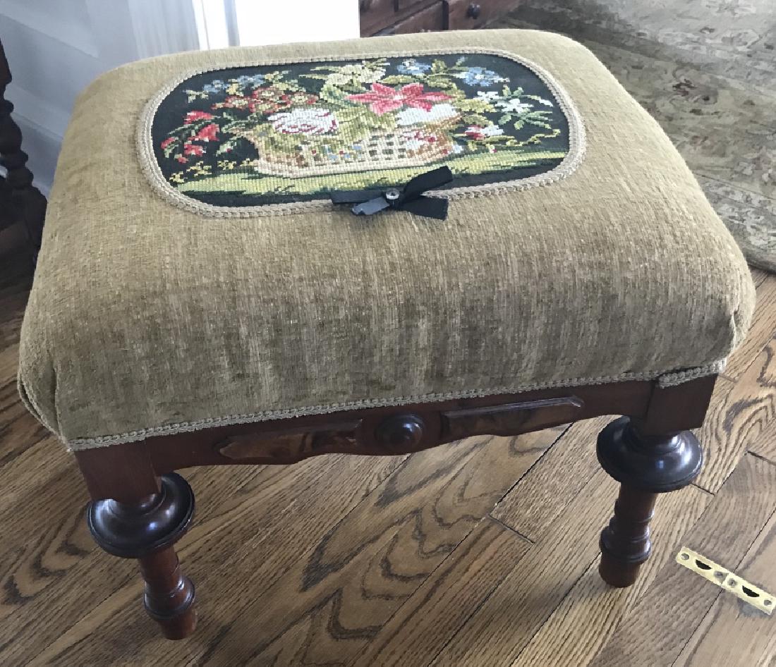 Antique 19th C American Victorian Ottoman Bench (1 of 4)