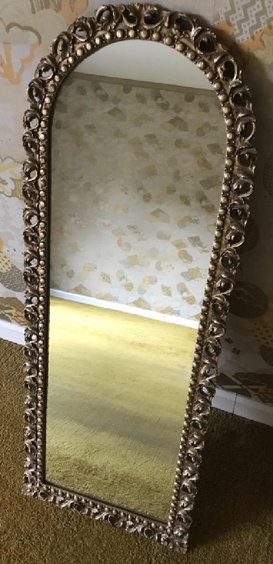 Gold Tone Arched Top Italian Baroque Style Mirror (1 of 3)