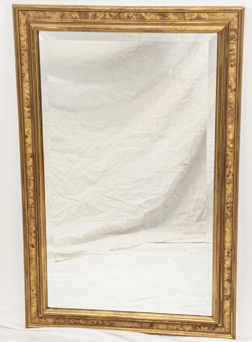 Custom Made Banded Burl Wood Wall Mirror (1 of 4)