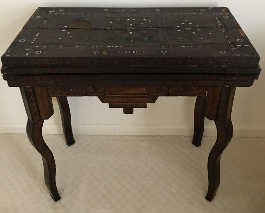 Antique 19th C Turkish Inlaid Games Table Console (1 of 4)