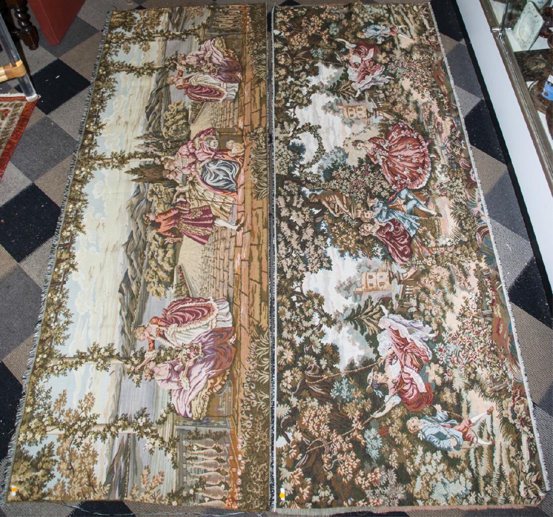 Pair Vintage Wall Hanging Tapestry Panels (1 of 9)