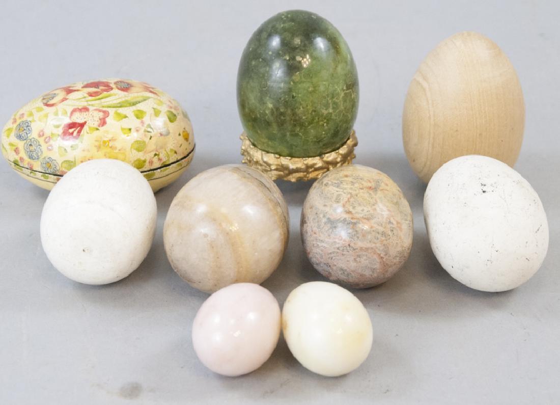 Vintage & Antique Marble & Wood Egg Figurines (1 of 8)