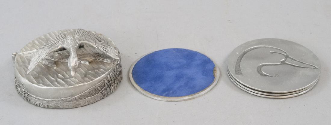 Vintage Ducks Unlimited Cast Aluminum Coaster Set (1 of 5)