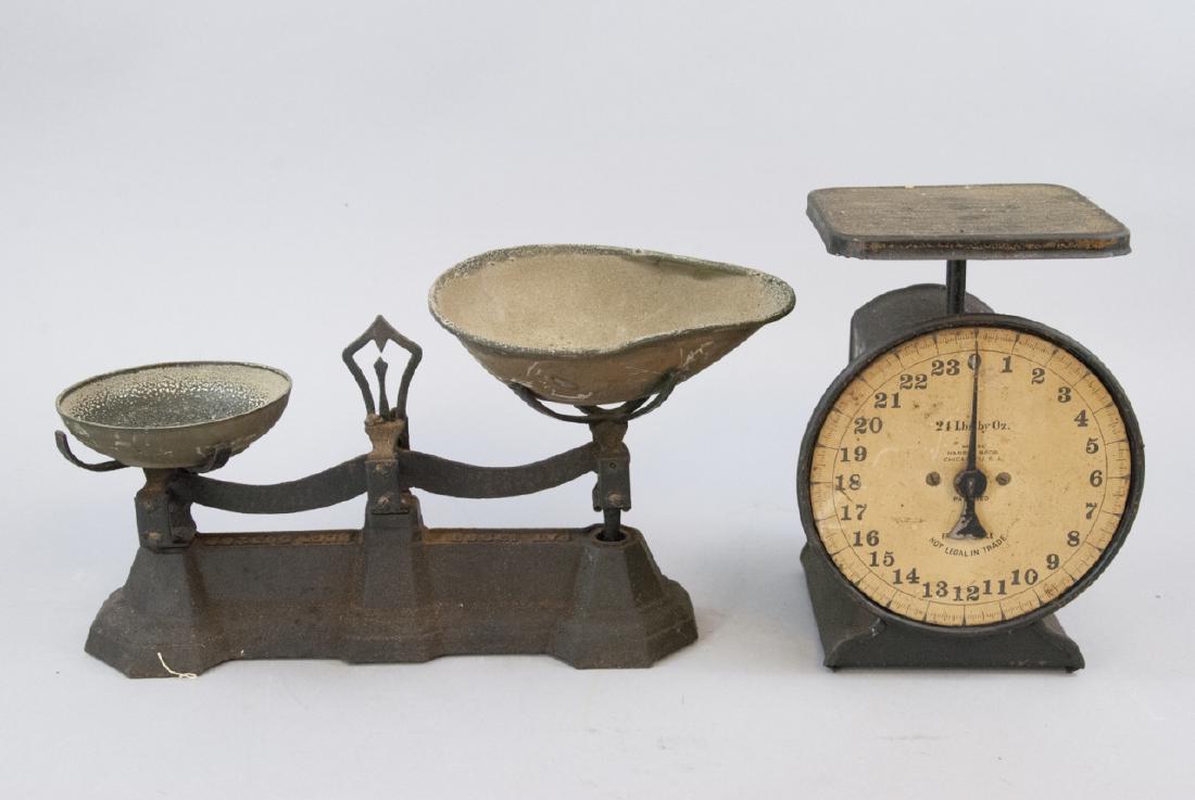 Pair Antique Scales Hanson Bros. & General Store (1 of 4)