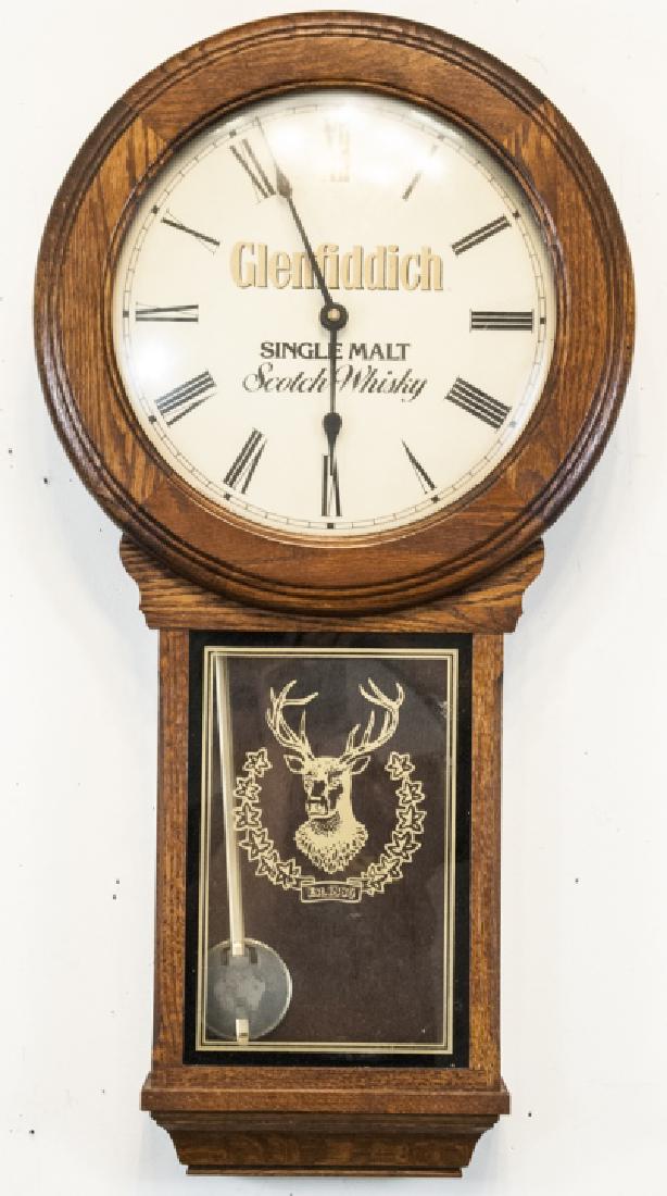 Vintage Glenfiddich Whisky Wooden Wall Clock (1 of 4)