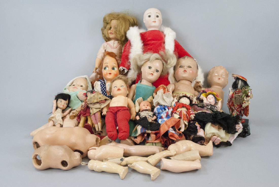 Lot Vintage Small Dolls & Doll Parts (1 of 5)