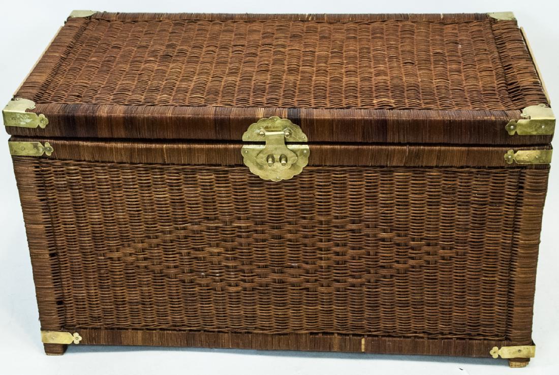 Vintage Asian Style Wicker Chest (1 of 4)