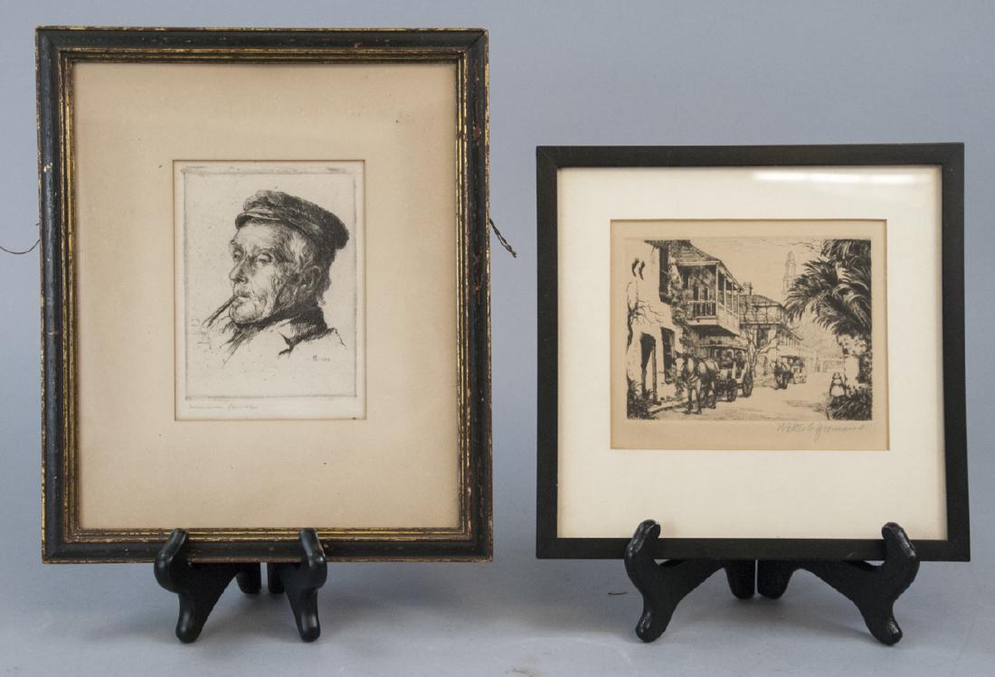 Two Antique Artist Engravings (1 of 5)