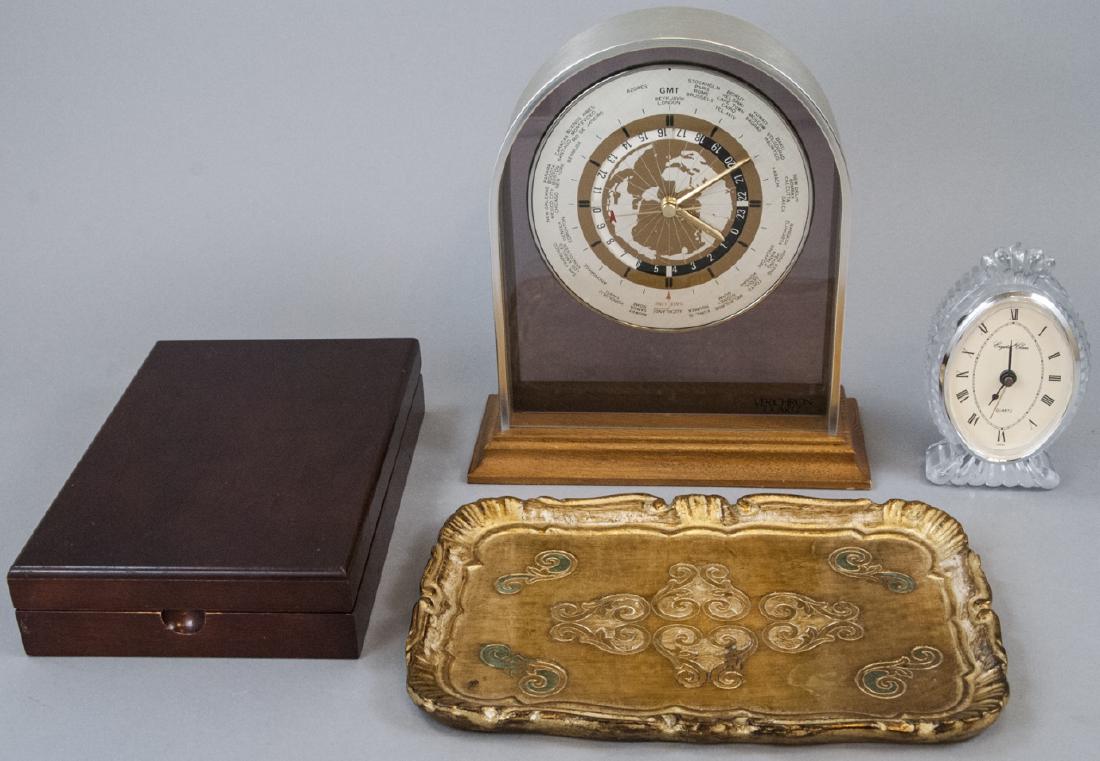 Group Lot Of  Vintage Table Articles and Clocks (1 of 6)