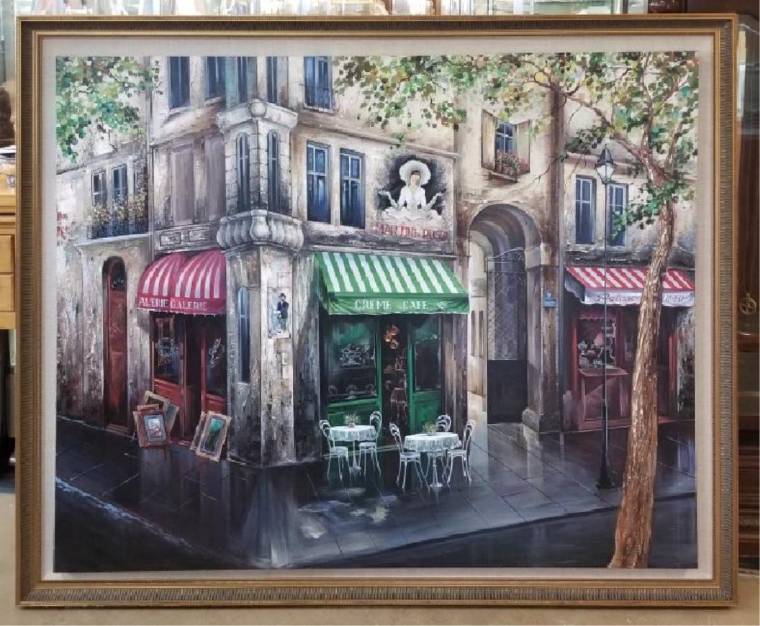 Mark St. John Signed Framed Paris Oil Painting (1 of 4)