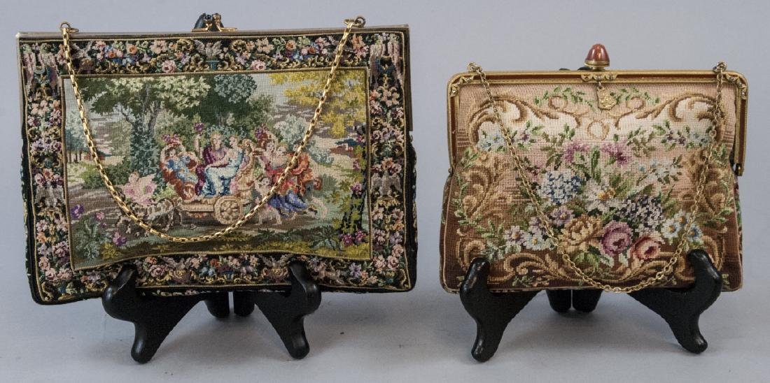 Two Antique Petite Point Needlework Purses (1 of 6)