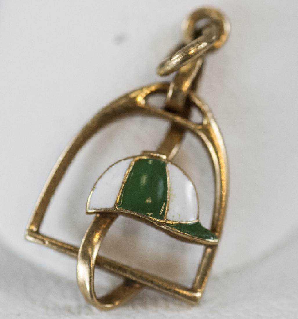 Estate 14kt Yellow Gold Equestrian Motif Pendant (1 of 3)