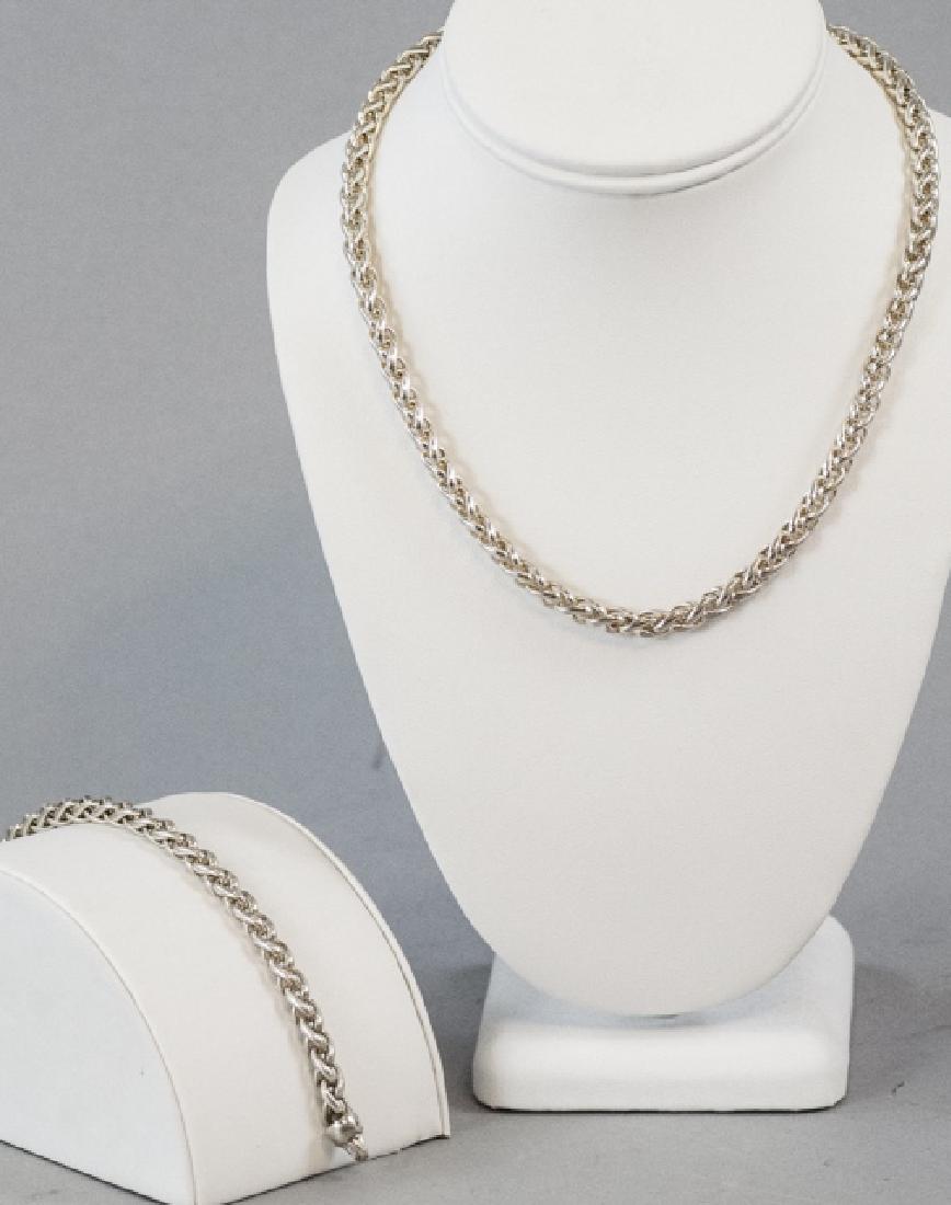 Vintage German Sterling Silver Necklace & Bracelet (1 of 6)