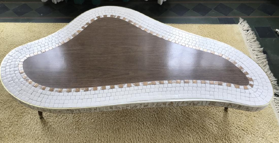 Mid Century Modern Mosaic Tile Top Coffee Table (1 of 4)