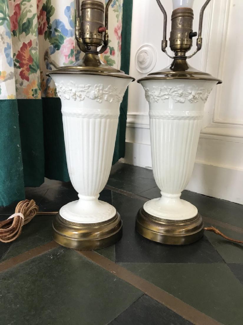 Pair of English Wedgwood Porcelain Table Lamps (1 of 2)